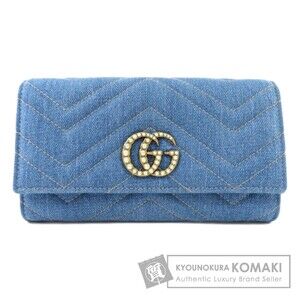 Gucci GG Marmont Long Wallet Denim